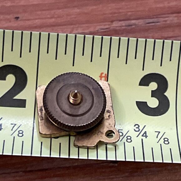 Yellow Pages Vintage Salesman's Pinback Pin Gold Tone Metal Dial Phone Era - Picture 6 of 7